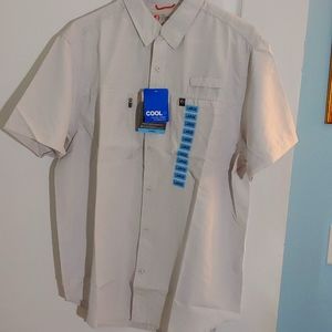 Men's Light Gray, Hiking/Fishing shirt. The American Outdoorsman. Sz L. NWT